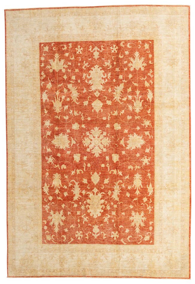 Detail image of 8' x 11' 8 Hand Knotted Peshawar Ziegler Oriental Rug