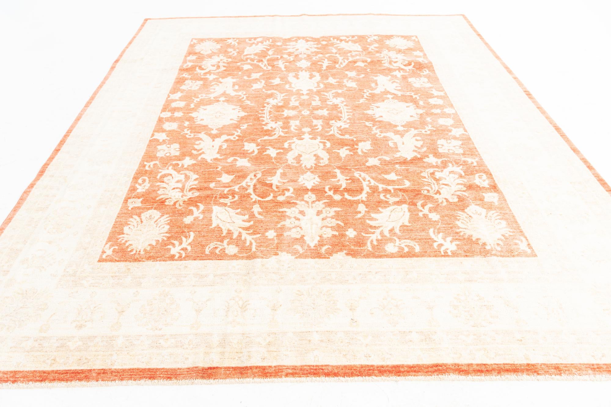 8' 2 x 9' 9 Hand Knotted Peshawar Ziegler Oriental Rug