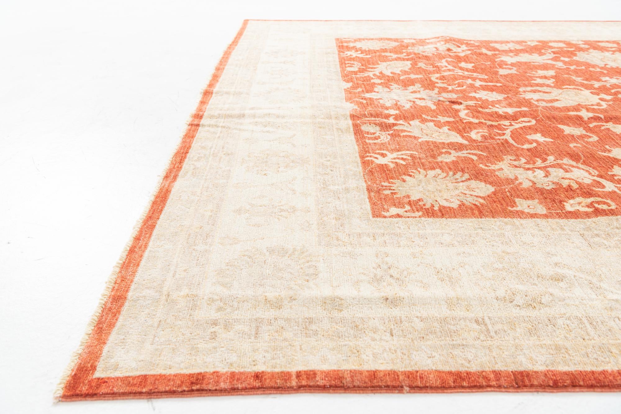 8' 2 x 9' 9 Hand Knotted Peshawar Ziegler Oriental Rug
