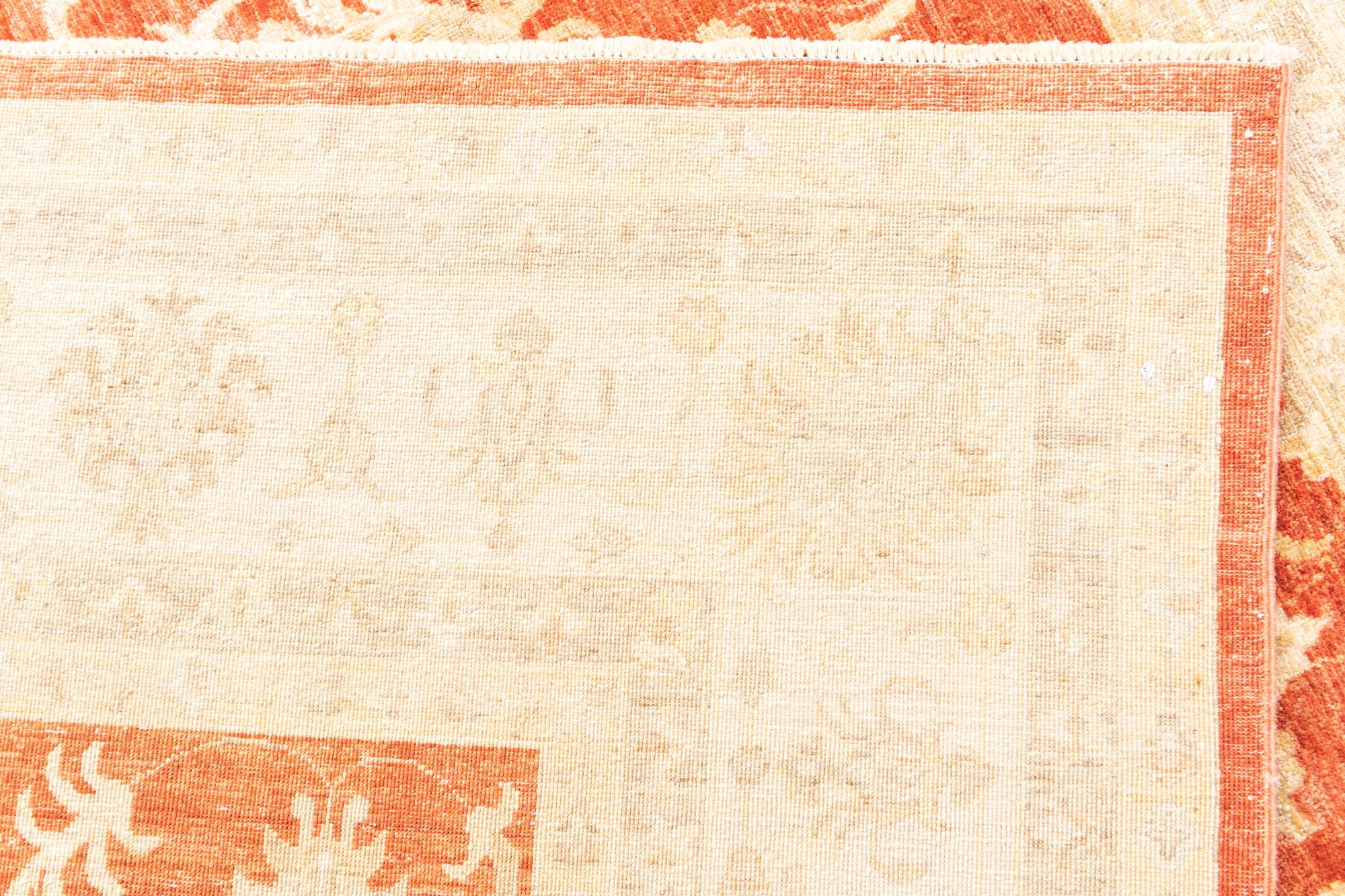 8' 2 x 9' 9 Hand Knotted Peshawar Ziegler Oriental Rug