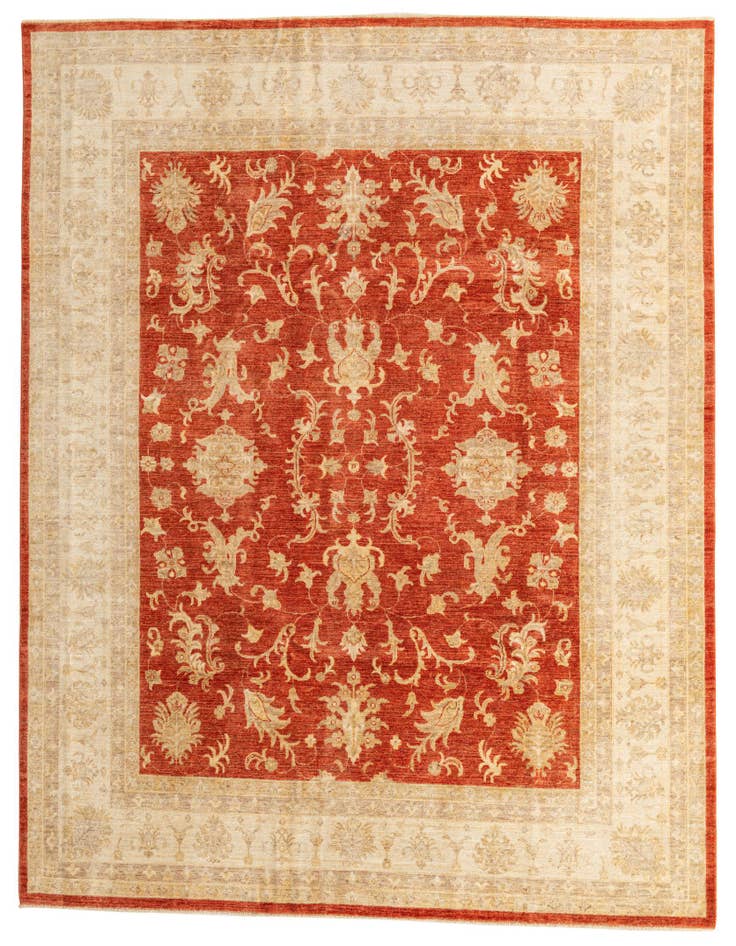 Detail image of 8' 2 x 9' 9 Hand Knotted Peshawar Ziegler Oriental Rug