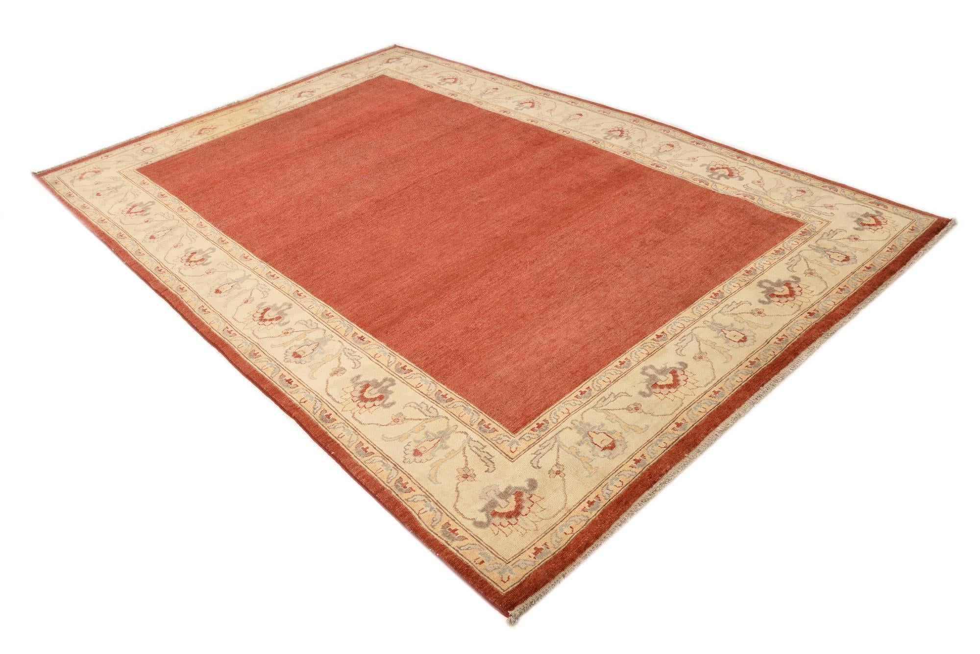 6' 8 x 9' 10 Hand Knotted Peshawar Ziegler Rug