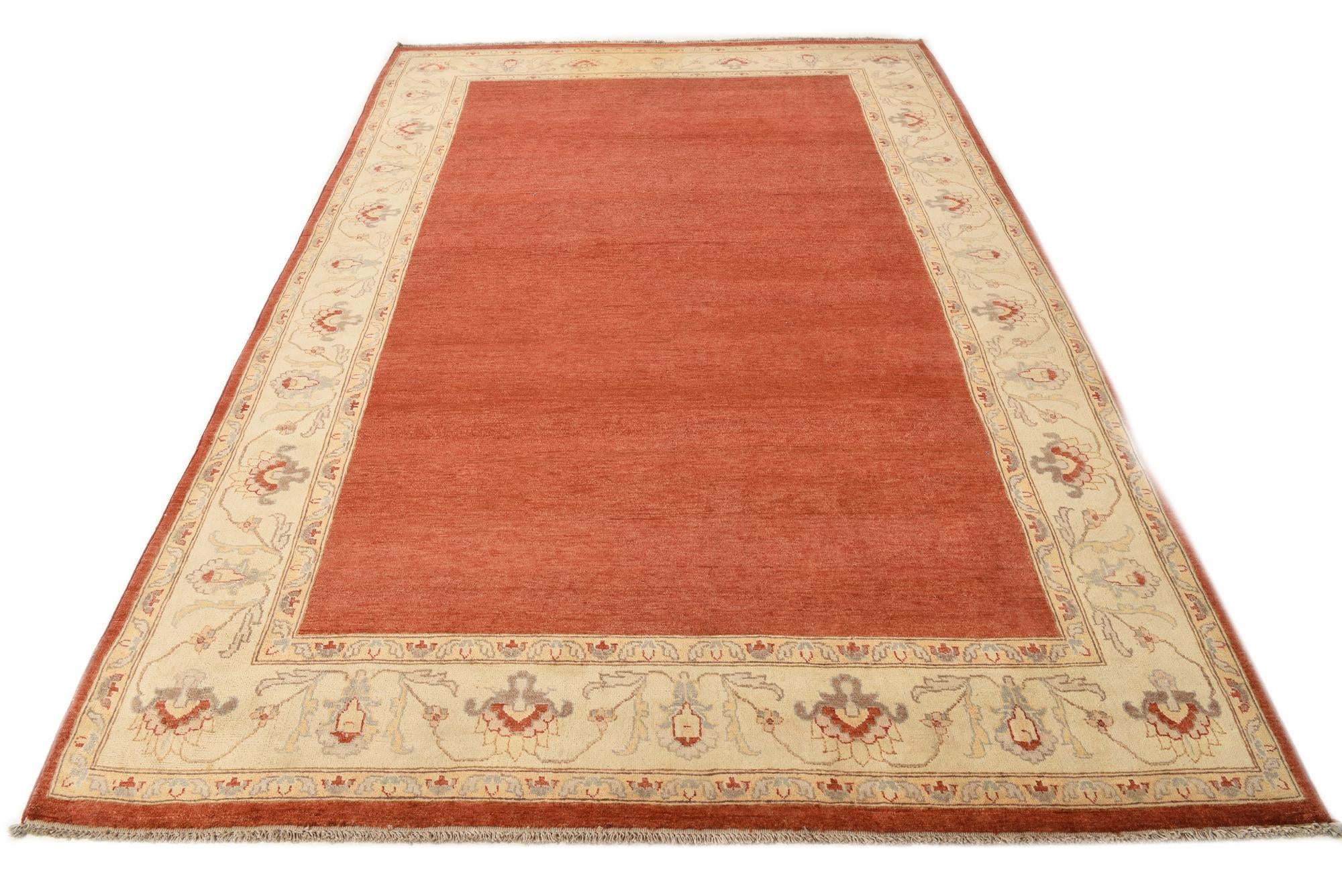 6' 8 x 9' 10 Hand Knotted Peshawar Ziegler Rug