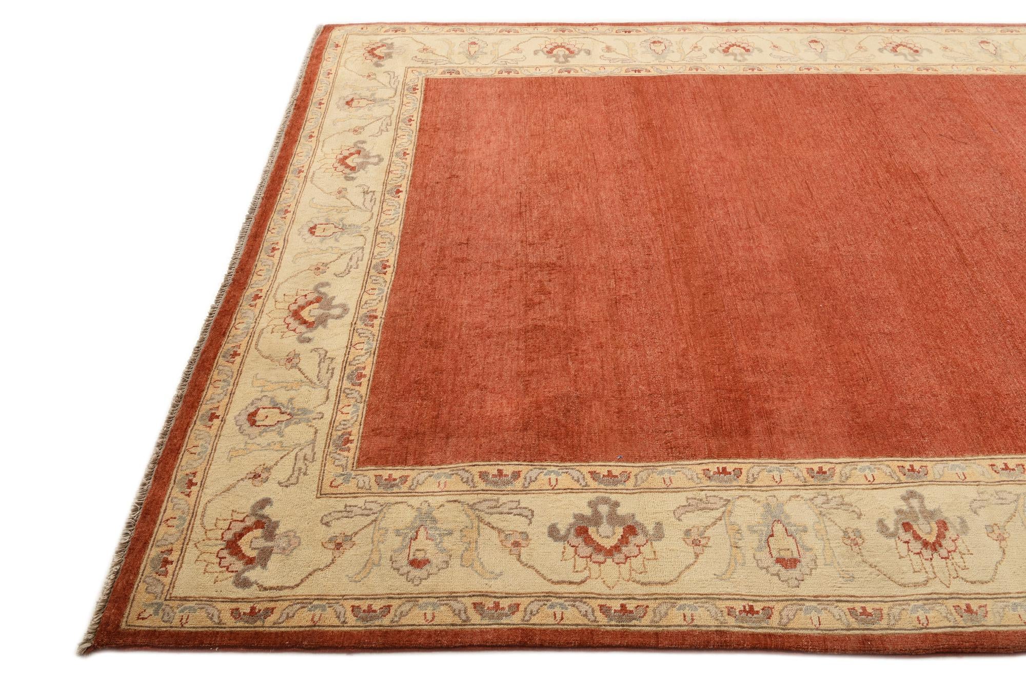 6' 8 x 9' 10 Hand Knotted Peshawar Ziegler Rug