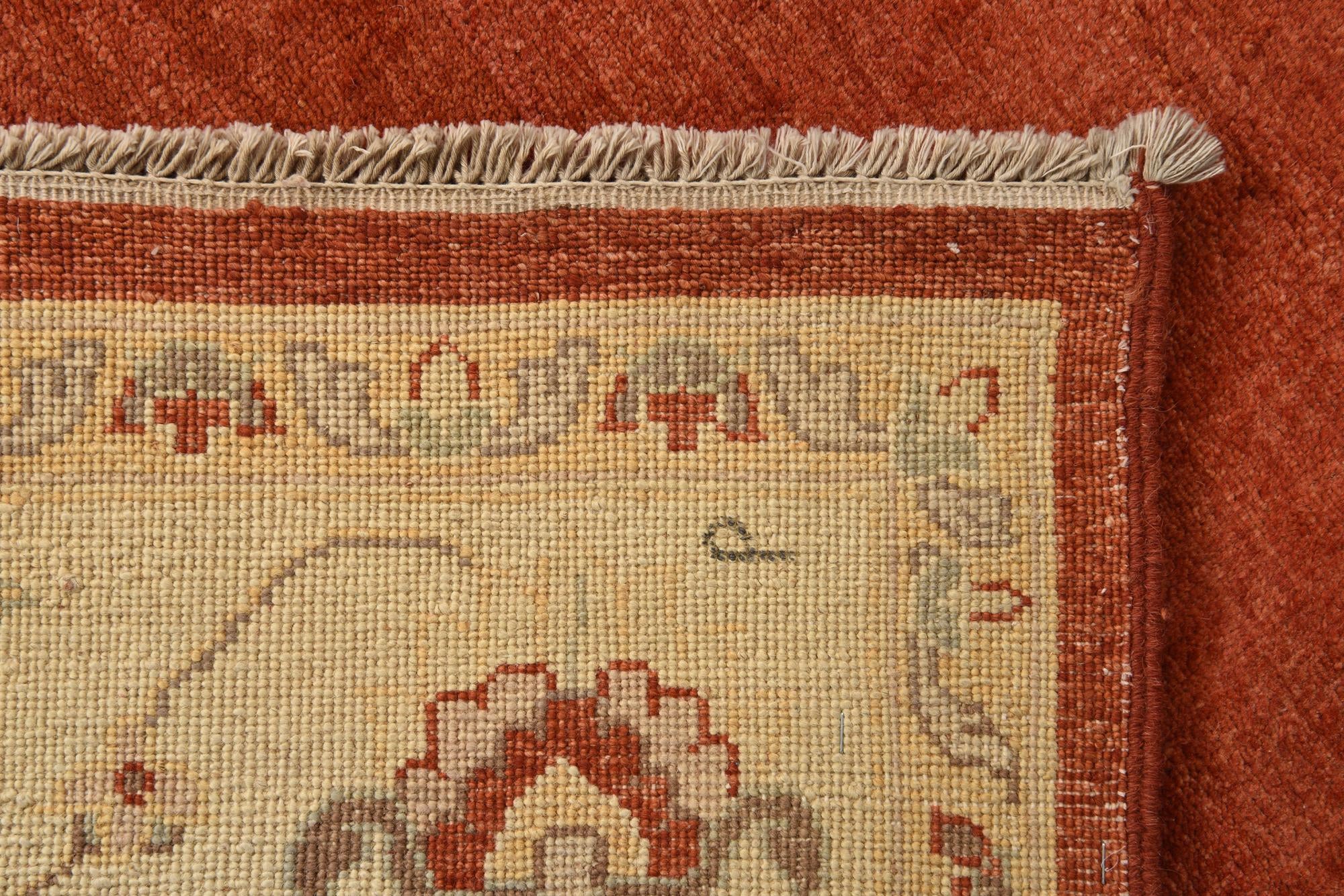 6' 8 x 9' 10 Hand Knotted Peshawar Ziegler Rug