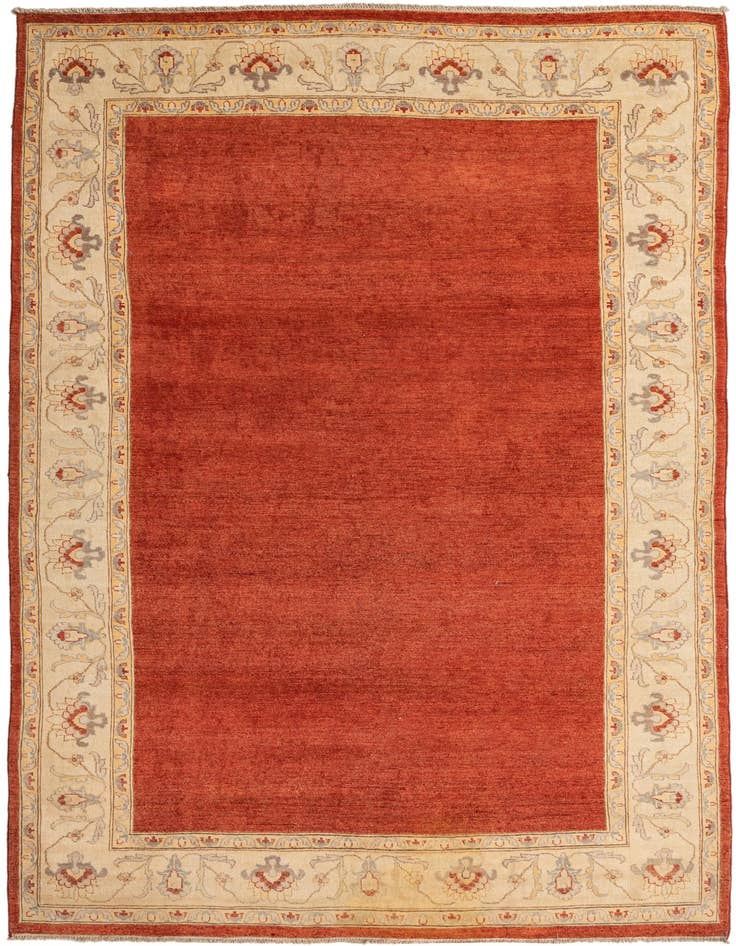 Detail image of 6' 8 x 9' 10 Hand Knotted Peshawar Ziegler Rug