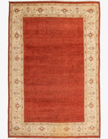 6' 8 x 9' 10 Hand Knotted Peshawar Ziegler Rug