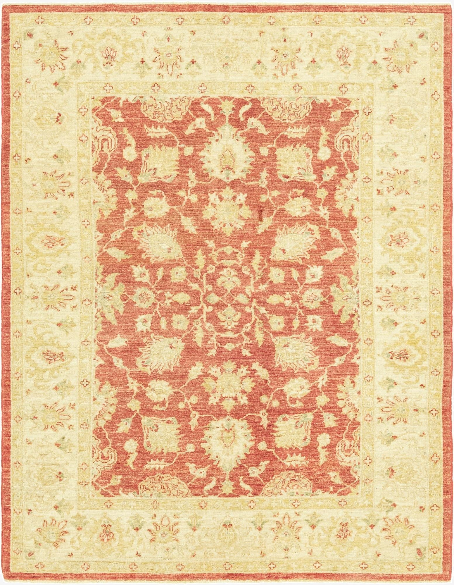 5' x 6' 4  Hand Knotted Peshawar Ziegler Rug