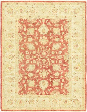 5' x 6' 4 Hand Knotted Peshawar Ziegler Rug