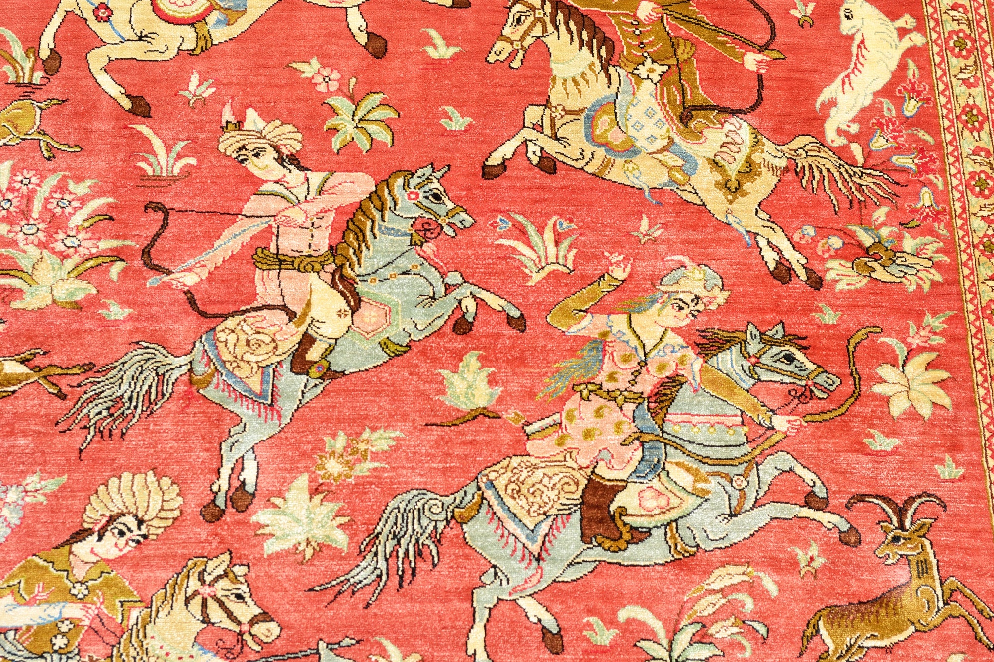 100cm x 145cm Hand Knotted Qom Persian Rug