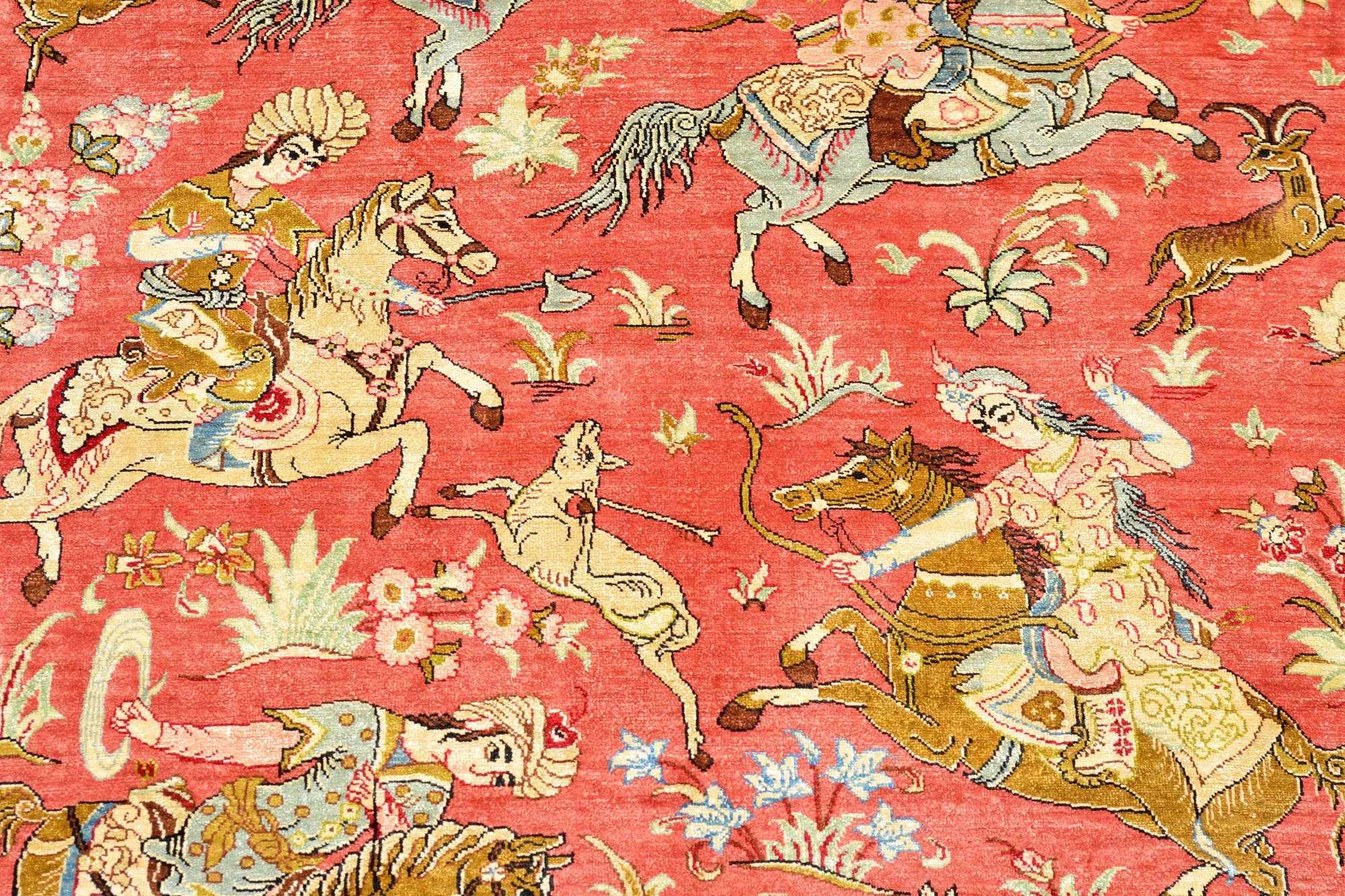 100cm x 145cm Hand Knotted Qom Persian Rug
