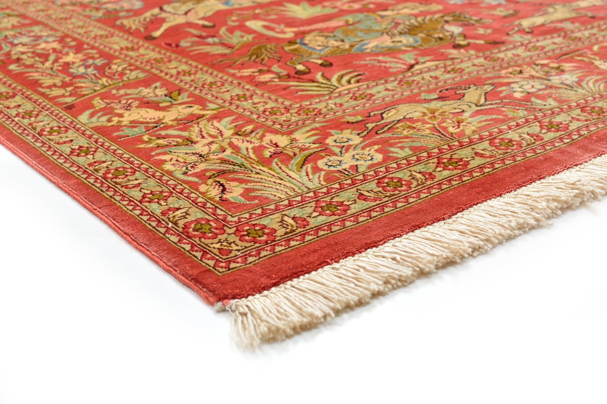 100cm x 145cm Hand Knotted Qom Persian Rug