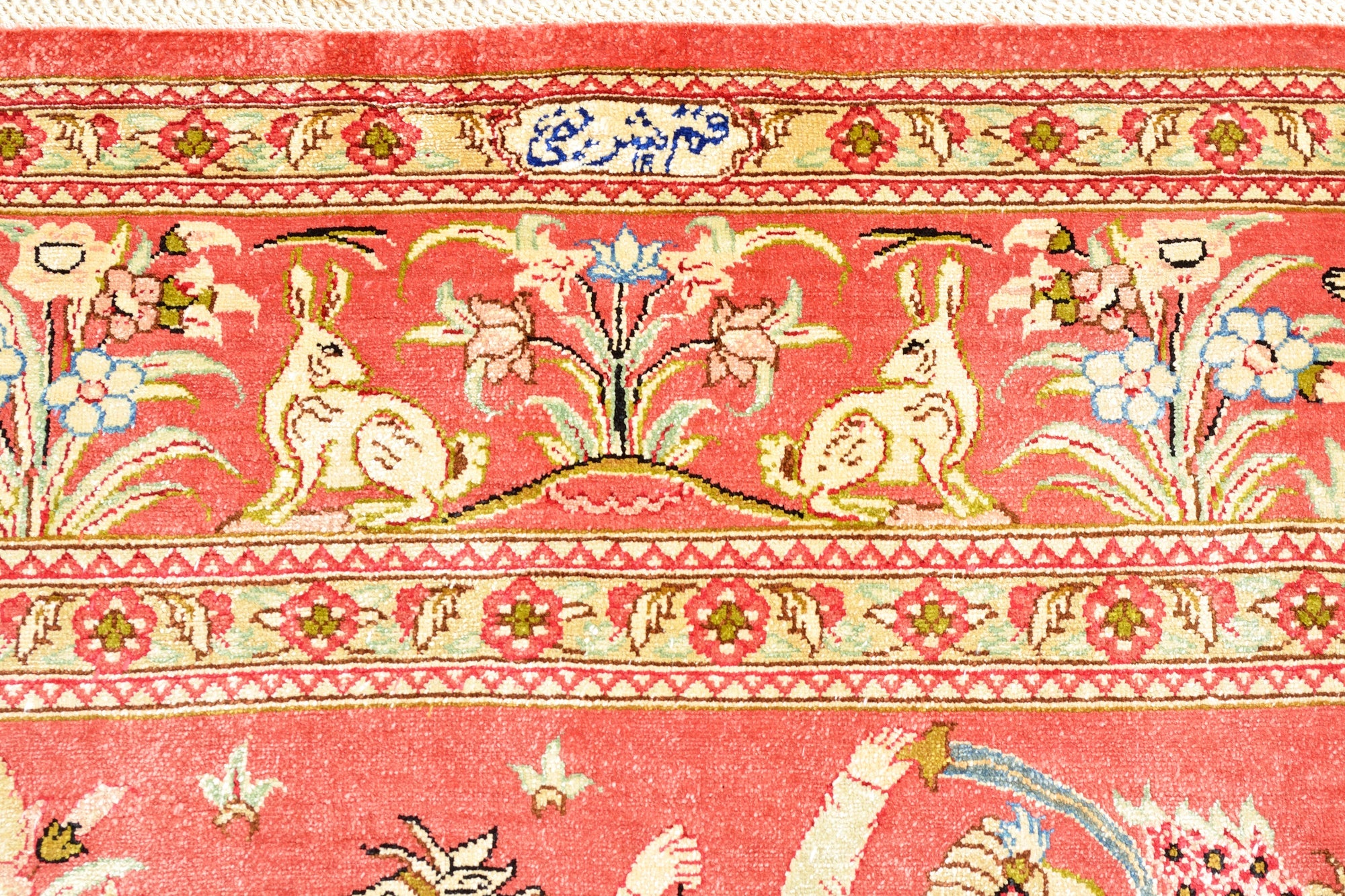 100cm x 145cm Hand Knotted Qom Persian Rug
