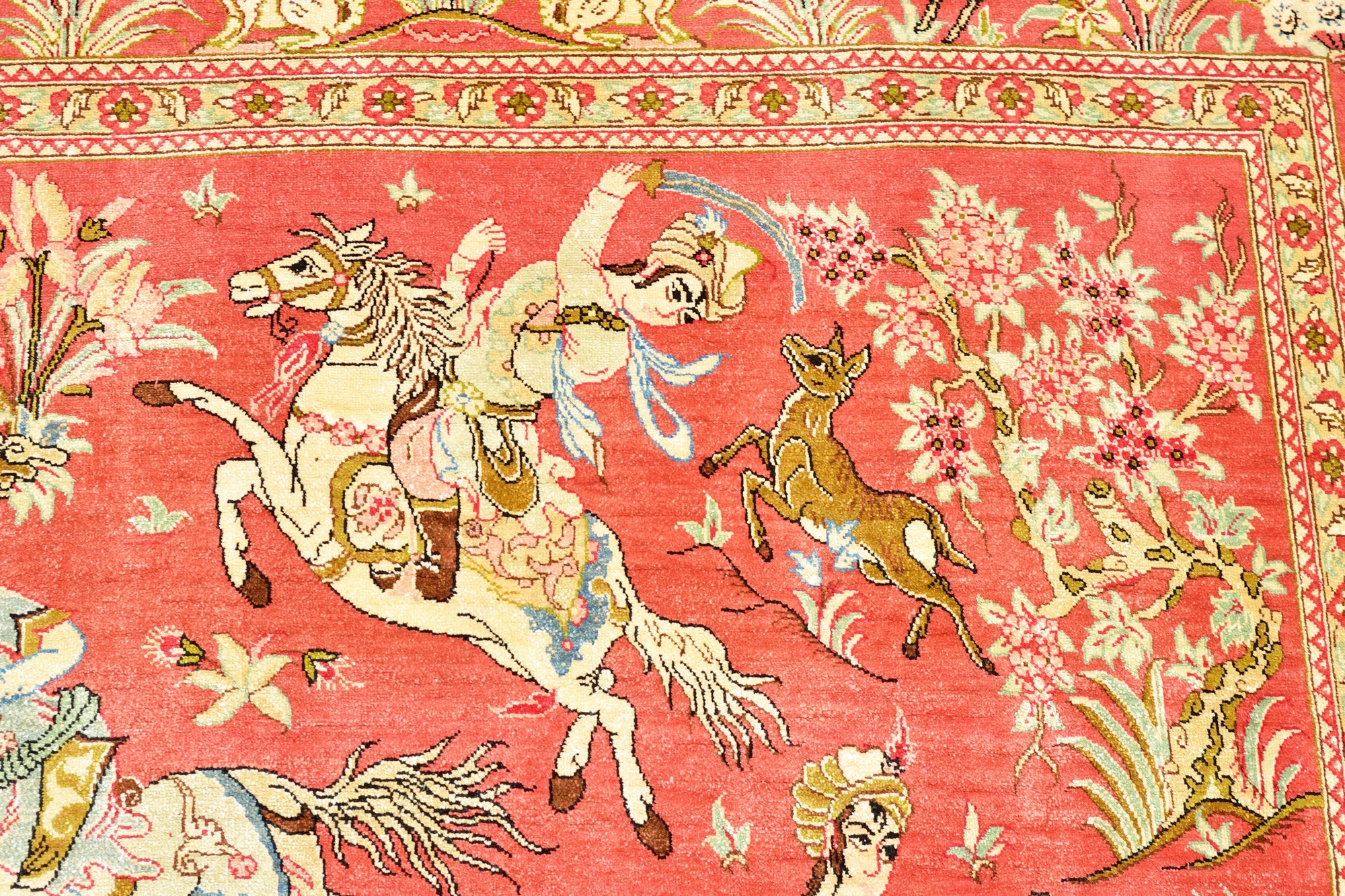 100cm x 145cm Hand Knotted Qom Persian Rug