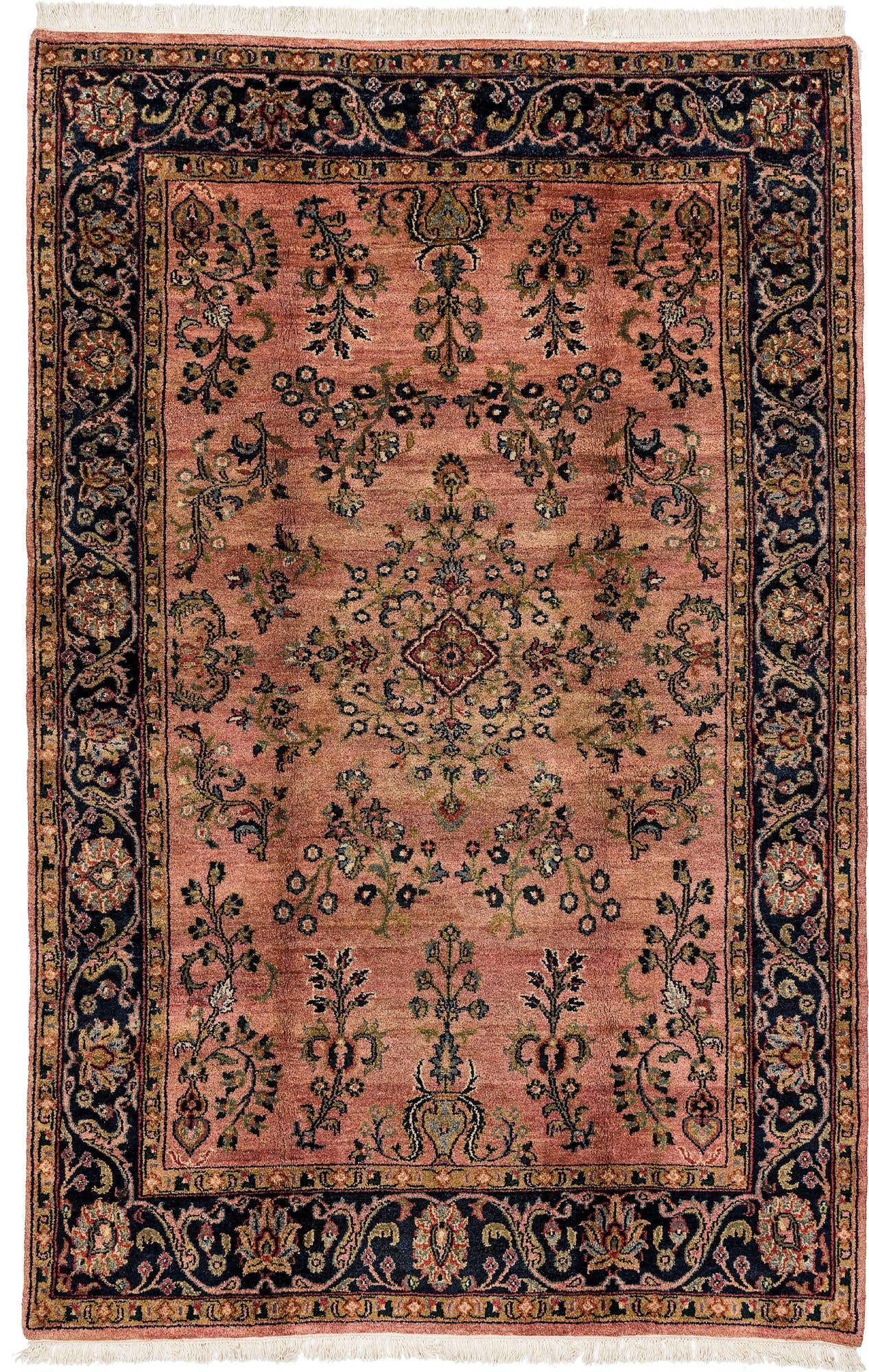 6' 6 x 10' Hand Knotted Sarough Wool Rug