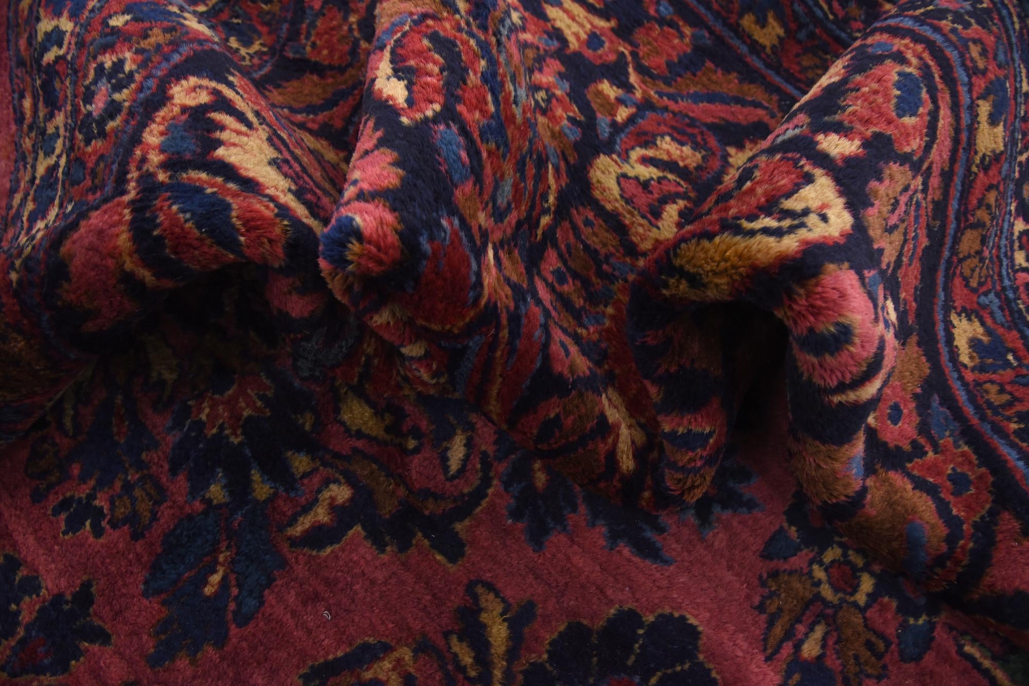 13' 6 x 29' 2 Hand Knotted Sarough Persian Wool Rug