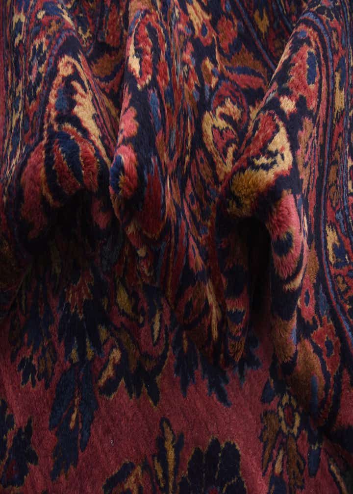 13' 6 x 29' 2 Hand Knotted Sarough Persian Wool Rug