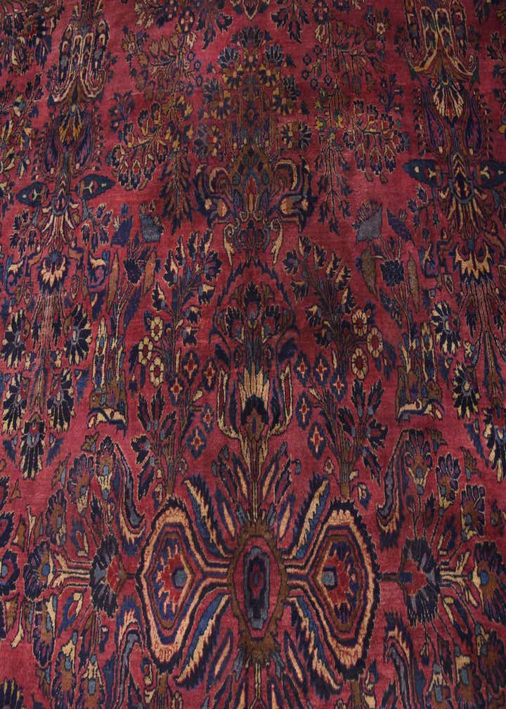13' 6 x 29' 2 Hand Knotted Sarough Persian Wool Rug