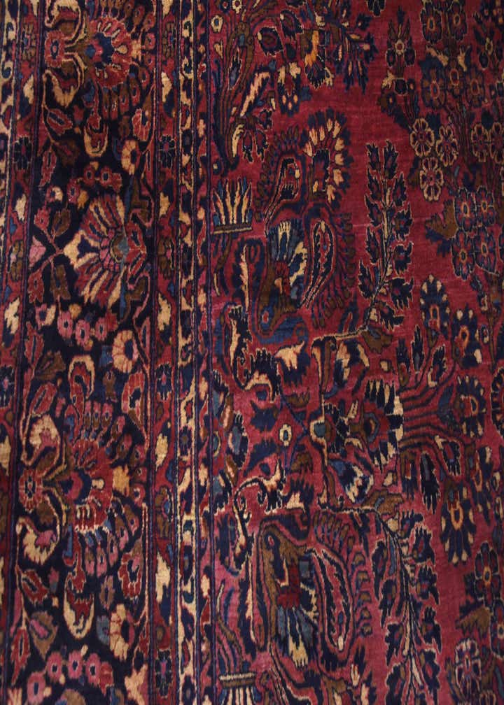 13' 6 x 29' 2 Hand Knotted Sarough Persian Wool Rug