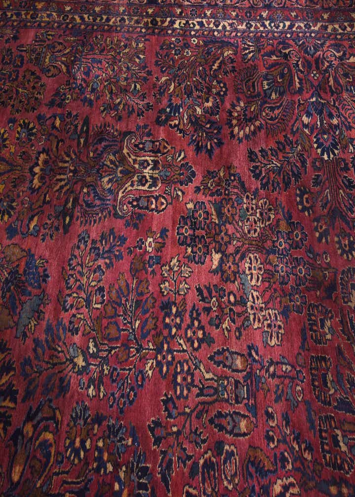 13' 6 x 29' 2 Hand Knotted Sarough Persian Wool Rug
