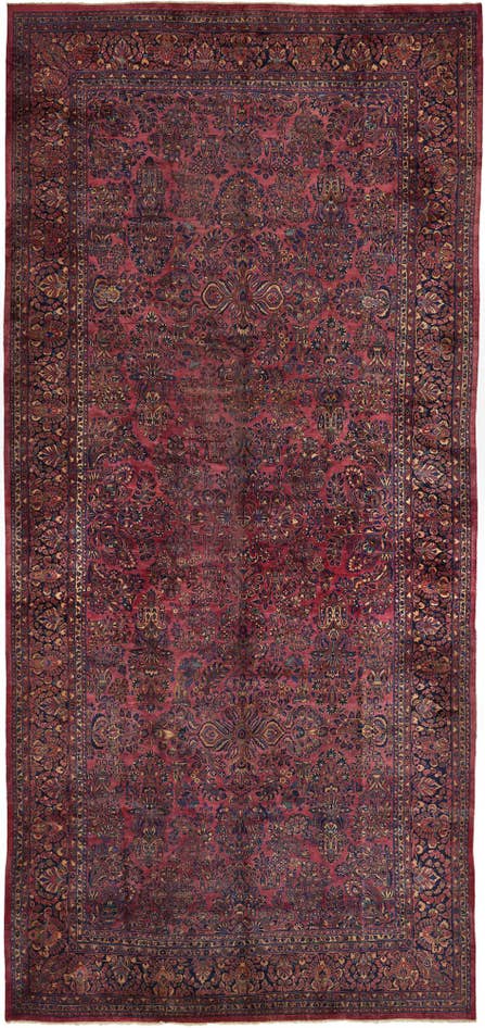 Detail image of 13' 6 x 29' 2 Hand Knotted Sarough Persian Wool Rug