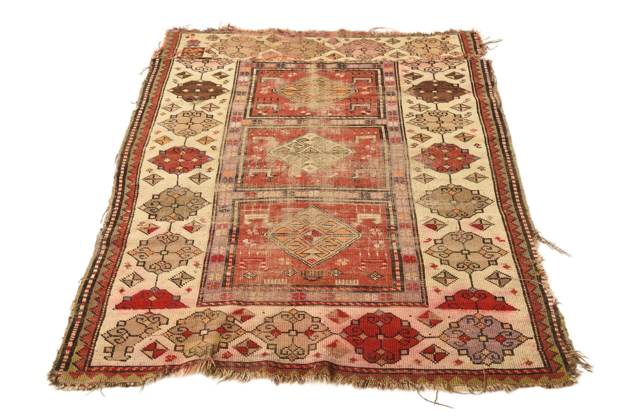 3' 9 x 4' 9 Hand Knotted Shiraz Persian Wool Rug