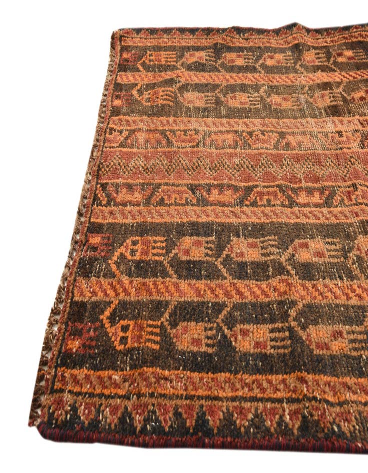 Detail image of 2' 8 x 3' 8 Hand Knotted Shiraz Persian Wool Rug