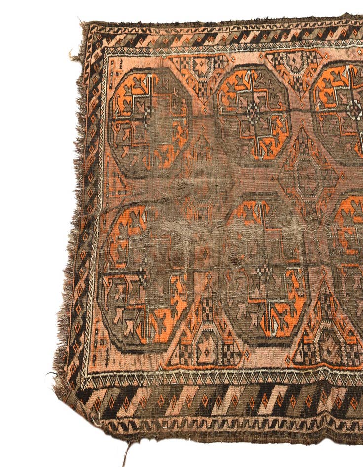 Detail image of 3' 2 x 4' 8  Hand Knotted Shiraz Persian Wool Rug