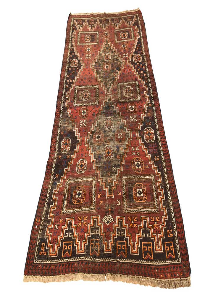 3' 9 x 6' 10 Hand Knotted Shiraz Persian Wool Rug