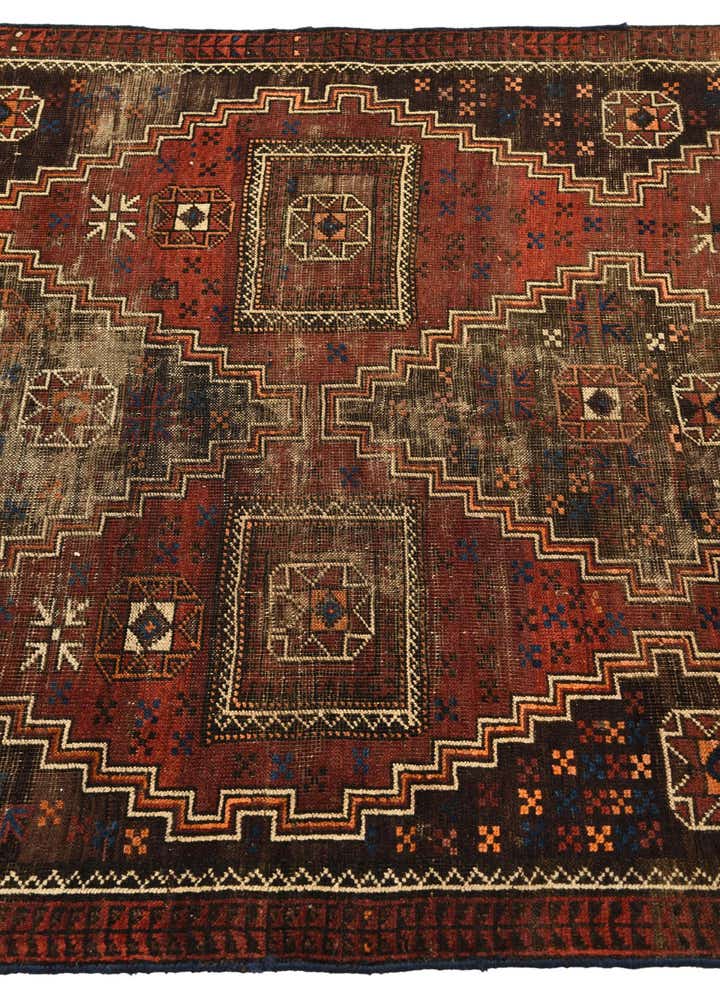 3' 9 x 6' 10 Hand Knotted Shiraz Persian Wool Rug