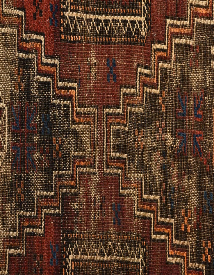 Detail image of 3' 9 x 6' 10 Hand Knotted Shiraz Persian Wool Rug