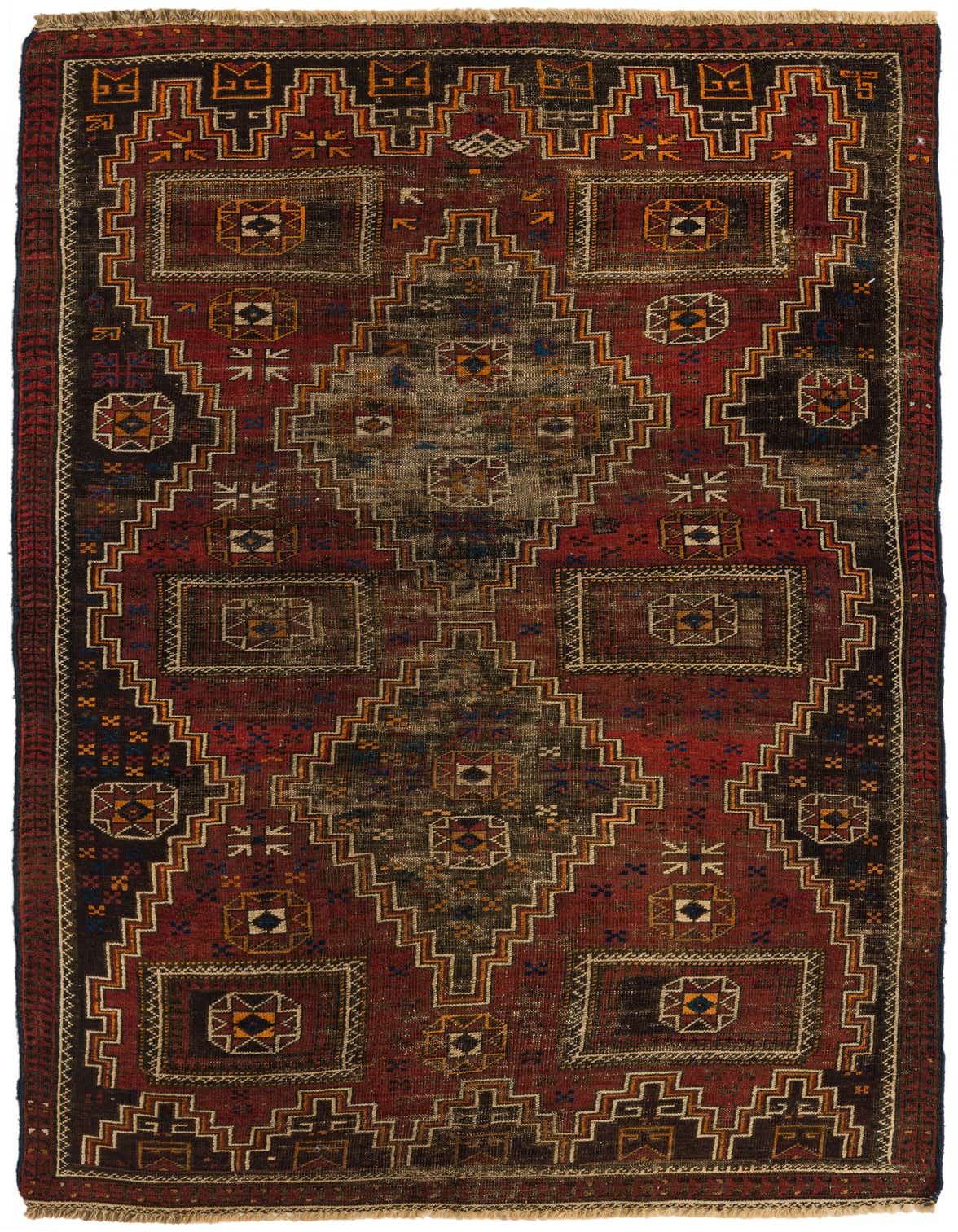 3' 9 x 6' 10 Hand Knotted Shiraz Persian Wool Rug