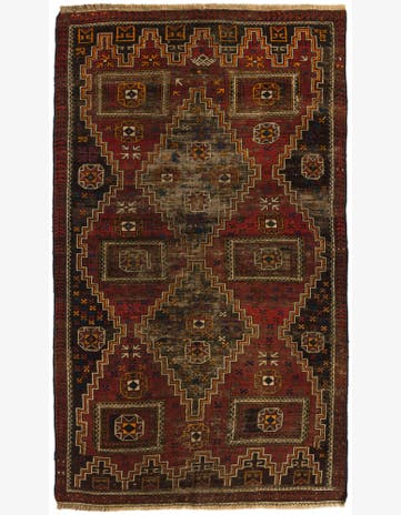 3' 9 x 6' 10 Hand Knotted Shiraz Persian Wool Rug