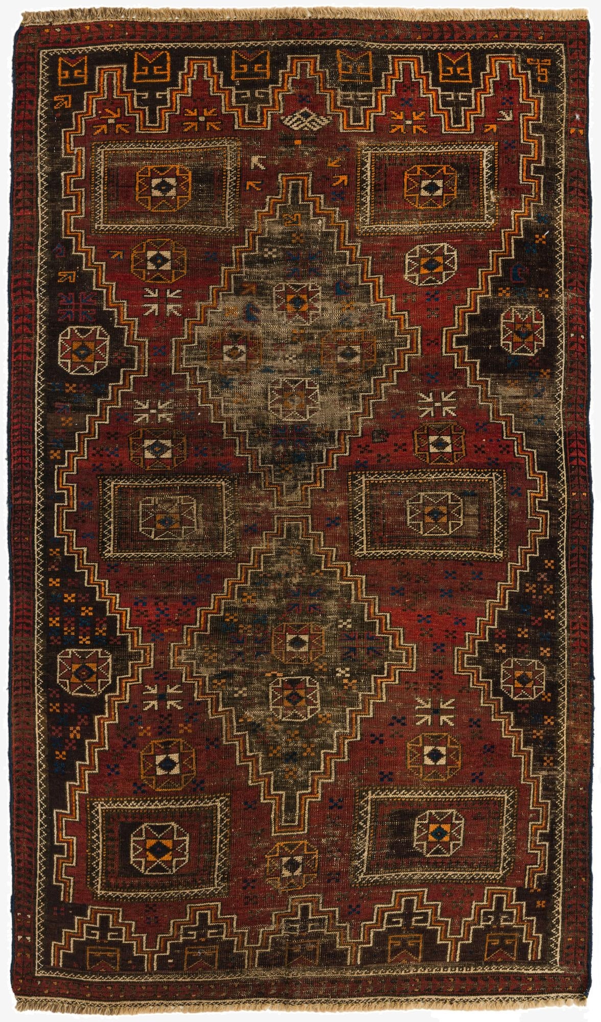 3' 9 x 6' 10 Hand Knotted Shiraz Persian Wool Rug