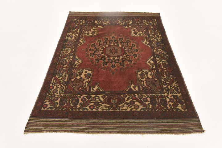 4' 2 x 6' 2 Hand Knotted Sumak Wool Rug