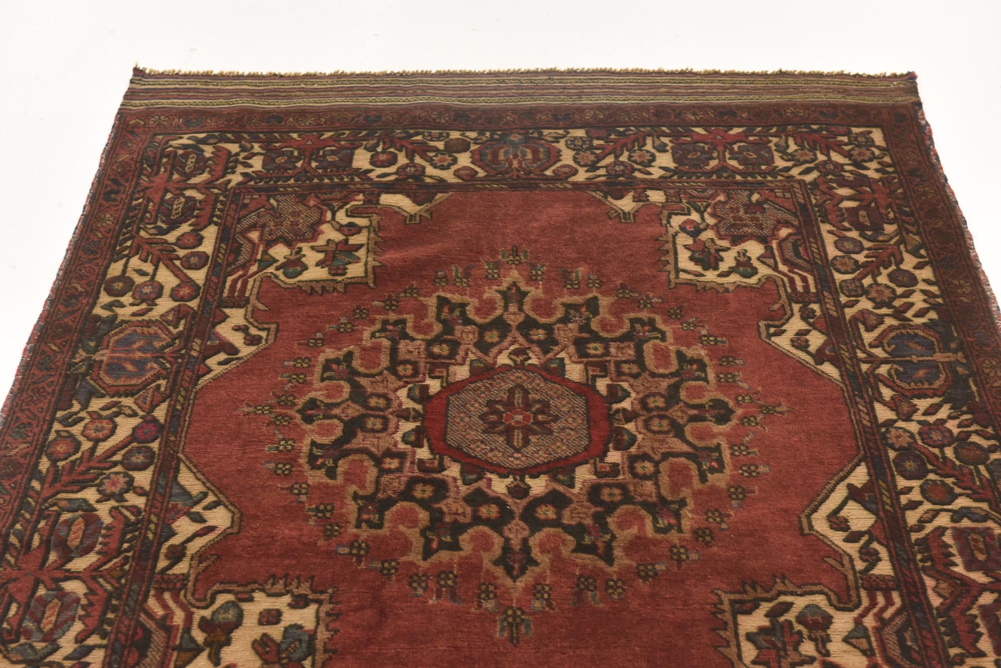4' 2 x 6' 2 Hand Knotted Sumak Wool Rug