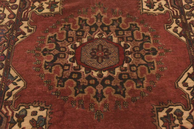 Detail image of 4' 2 x 6' 2 Hand Knotted Sumak Wool Rug