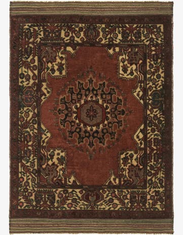 4' 2 x 6' 2 Hand Knotted Sumak Wool Rug