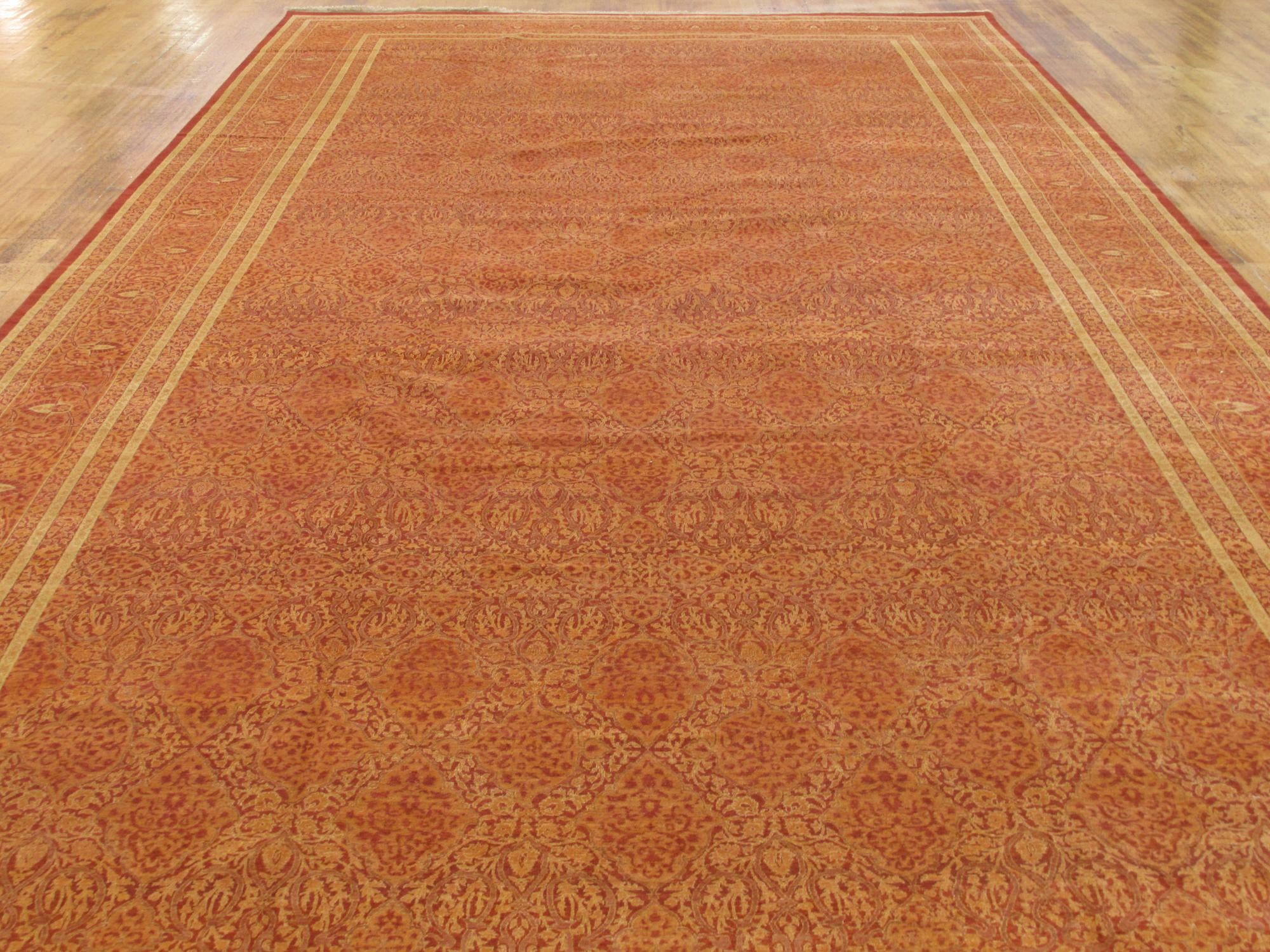 12' 4 x 24' 4 Hand Knotted Tabriz Hadji Jalili Oriental Rug