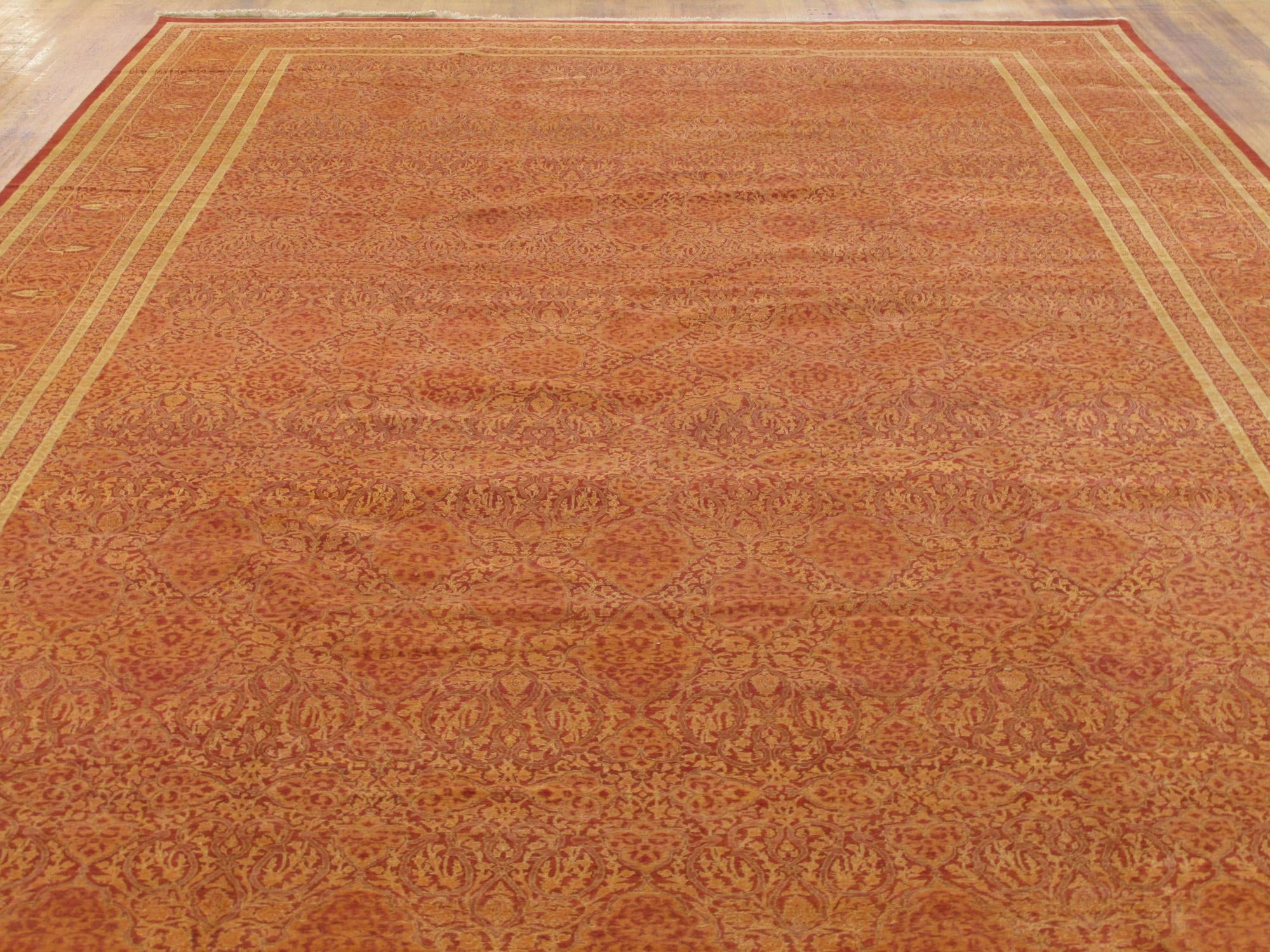 12' 4 x 24' 4 Hand Knotted Tabriz Hadji Jalili Oriental Rug