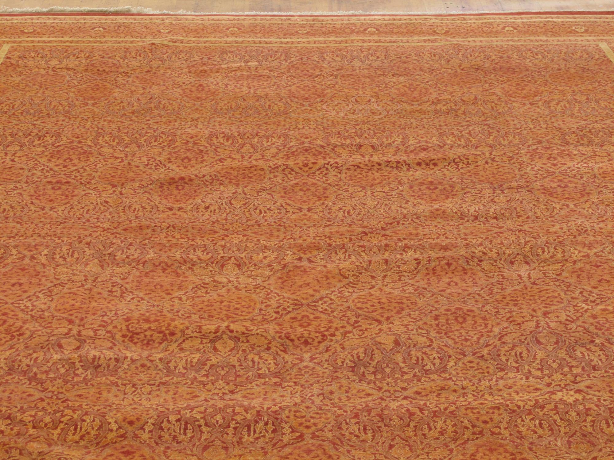 12' 4 x 24' 4 Hand Knotted Tabriz Hadji Jalili Oriental Rug
