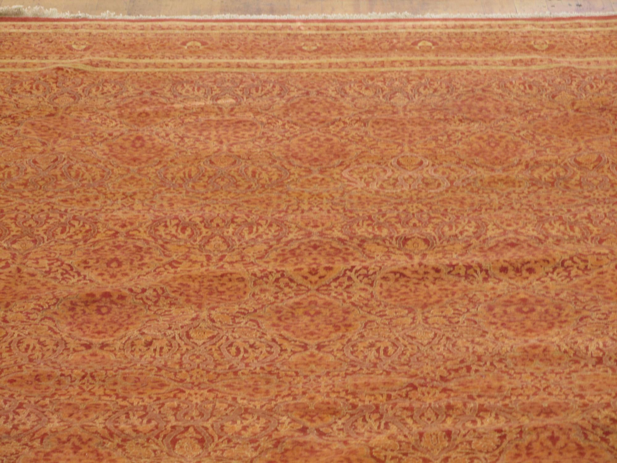 12' 4 x 24' 4 Hand Knotted Tabriz Hadji Jalili Oriental Rug