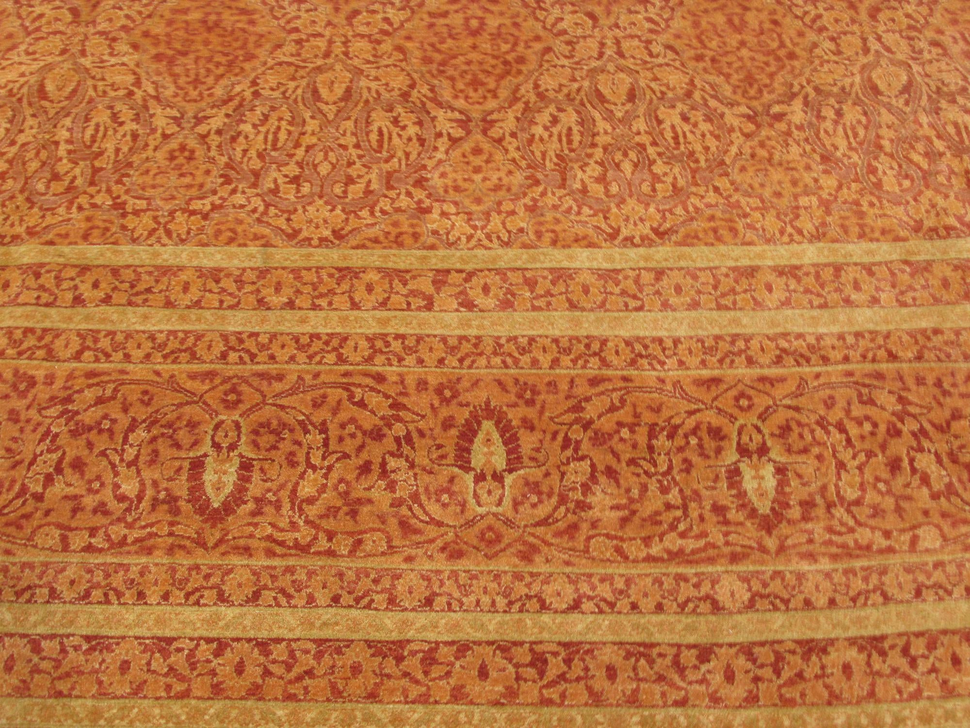 12' 4 x 24' 4 Hand Knotted Tabriz Hadji Jalili Oriental Rug