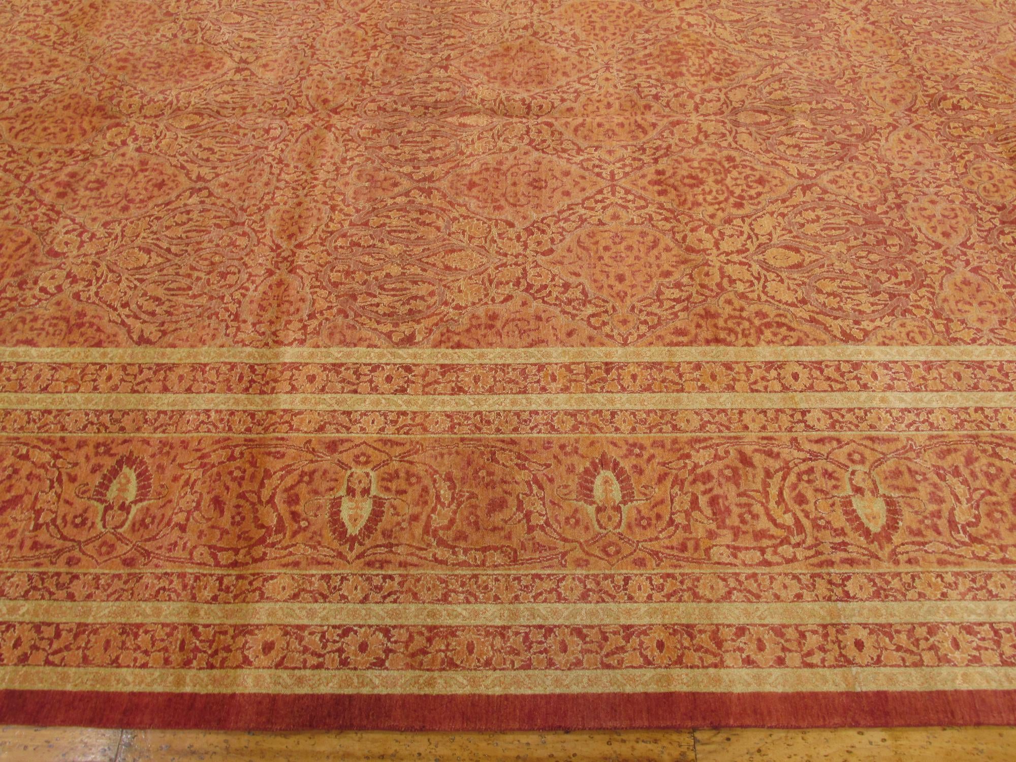 12' 4 x 24' 4 Hand Knotted Tabriz Hadji Jalili Oriental Rug