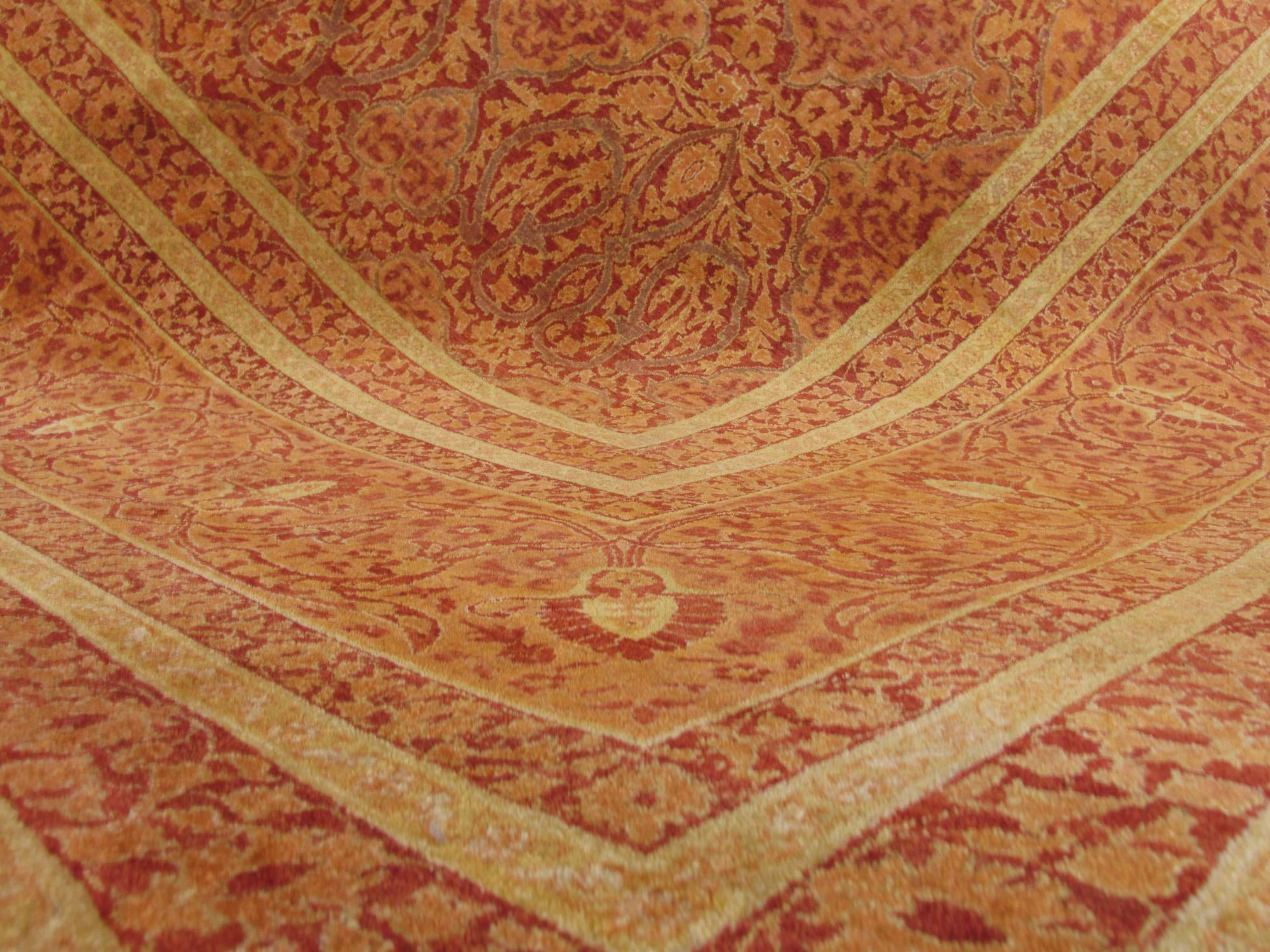 12' 4 x 24' 4 Hand Knotted Tabriz Hadji Jalili Oriental Rug