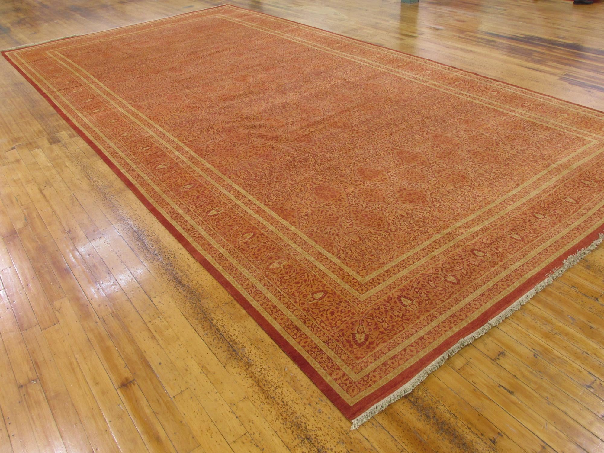 12' 4 x 24' 4 Hand Knotted Tabriz Hadji Jalili Oriental Rug