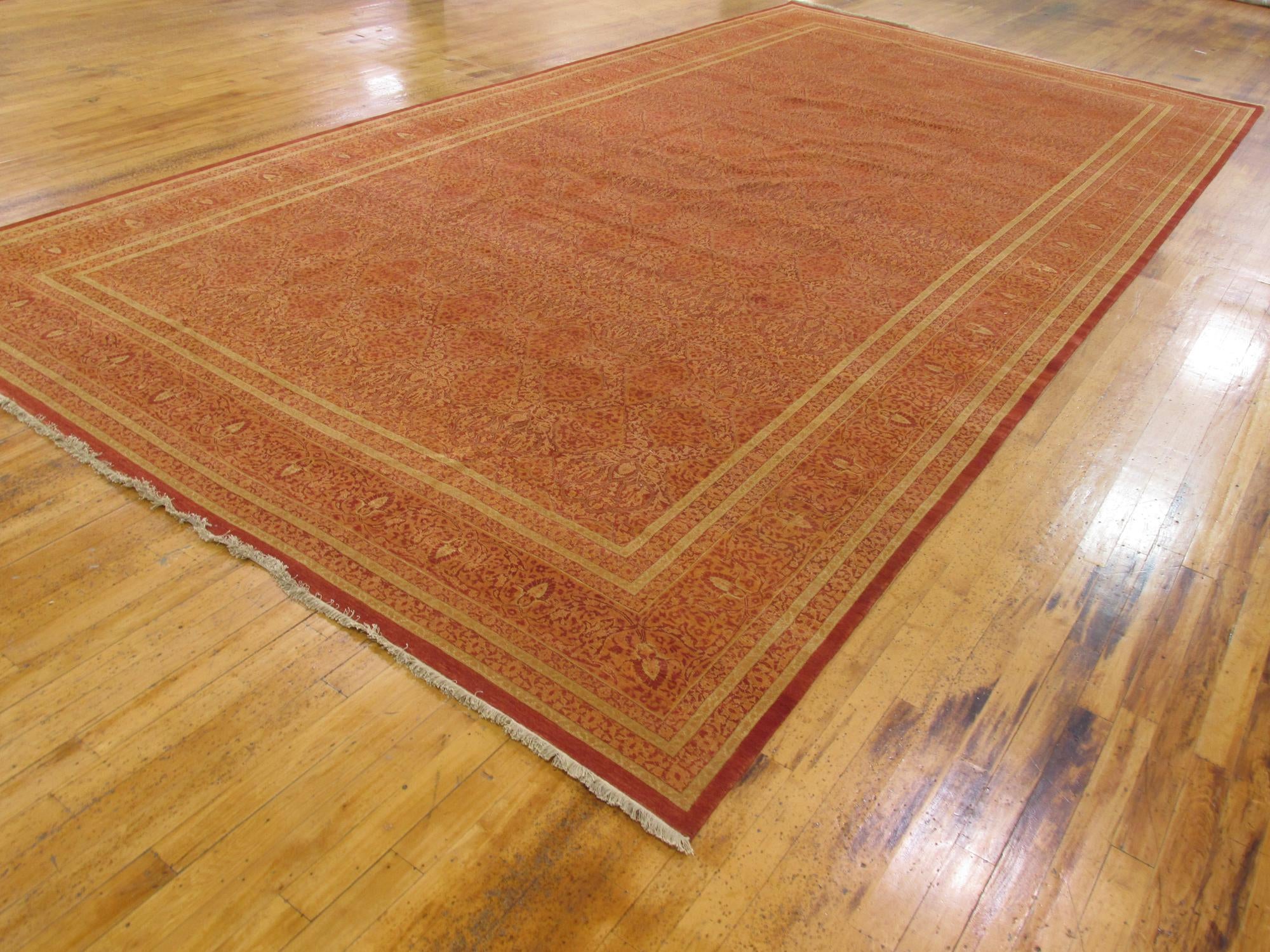 12' 4 x 24' 4 Hand Knotted Tabriz Hadji Jalili Oriental Rug