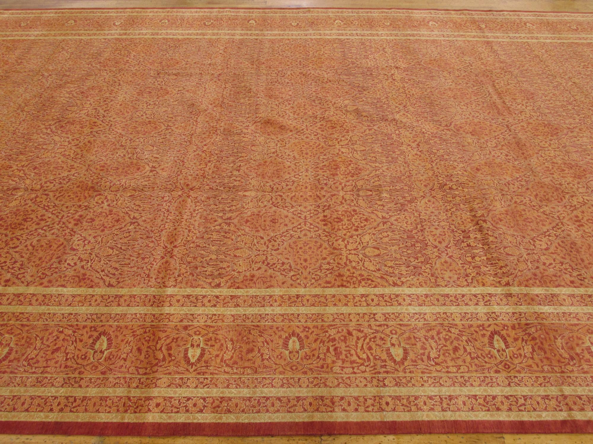 12' 4 x 24' 4 Hand Knotted Tabriz Hadji Jalili Oriental Rug