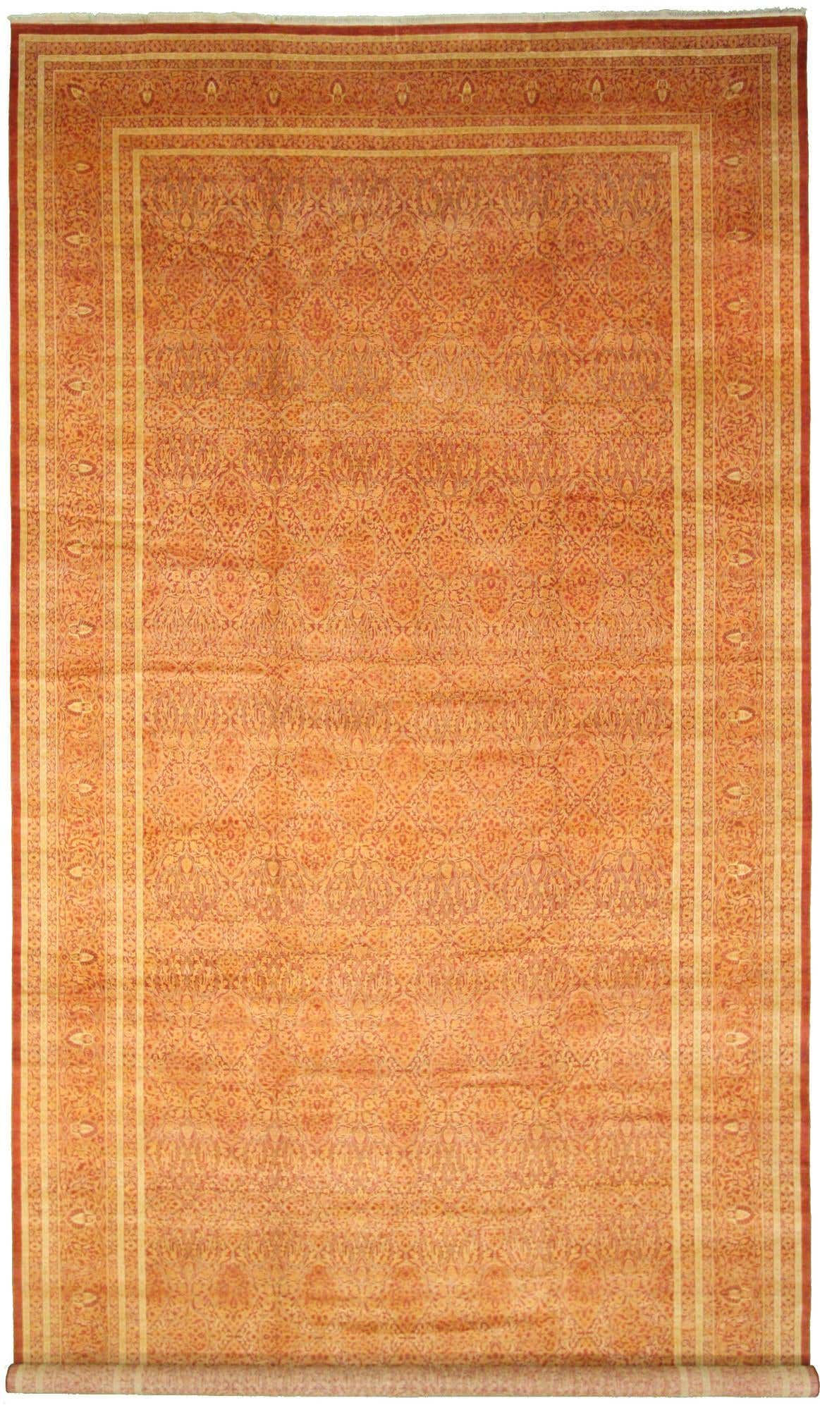 12' 4 x 24' 4 Hand Knotted Tabriz Hadji Jalili Oriental Rug