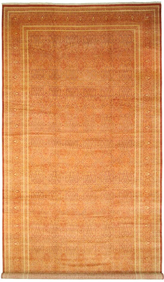 Detail image of 12' 4 x 24' 4 Hand Knotted Tabriz Hadji Jalili Oriental Rug